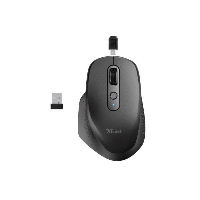 Ratón Ergonómico Inalámbrico Trust Ozaa/ Batería recargable/ Hasta 2400 DPI 3 Ratón Ergonómico Inalámbrico Trust Ozaa/ Batería recargable/ Hasta 2400 DPI 3