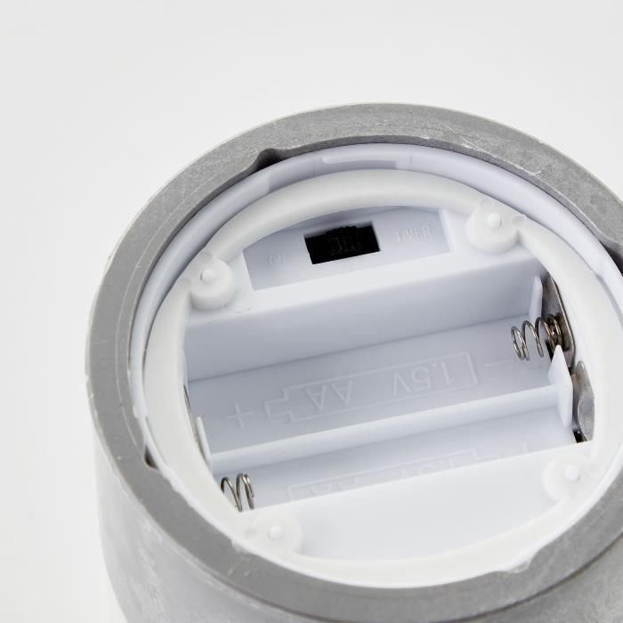 Lote 3 lámparas de mesa LED BRILLIANT CANDLE - 2500K - Plástico y vidrio - Vidrio gris y ahumado 3 Lote 3 lámparas de mesa LED BRILLIANT CANDLE - 2500K - Plástico y vidrio - Vidrio gris y ahumado 3