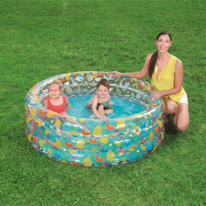 Bestway Piscina Hinchable 3 Aros Transparente Tropical 150x53 cm +6 Años Jardin 51045 Bestway Piscina Hinchable 3 Aros Transparente Tropical 150x53 cm +6 Años Jardin 51045