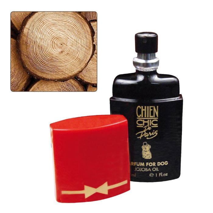 Chien Chic Perfume Madera para Mascotas 30 ml - Larga Duración con Jojoba, Sin Alcohol ni Gas, Hecho en Francia