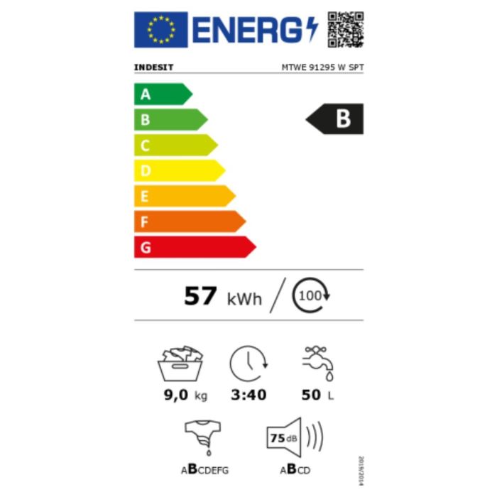 Lavadora Indesit MTWE91295WSPT 1200 rpm 9 kg 1