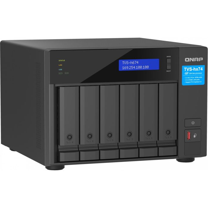 QNAP TVS-h674T-i5-32G NAS 6 Bahías Intel Core i5-12400 6-core/12-thread 32GB DDR4 2 QNAP TVS-h674T-i5-32G NAS 6 Bahías Intel Core i5-12400 6-core/12-thread 32GB DDR4 2