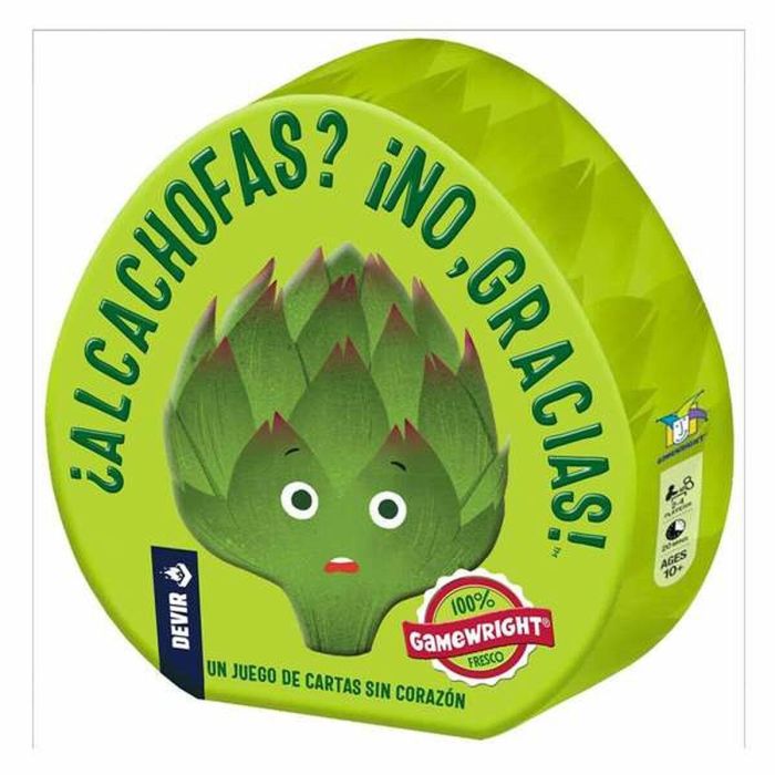 Devir ¿Alcachofas? ¡No Gracias! Juego de Mesa y Cartas. Apto para Mayores de 10 Años. Edición Completa en Español con Componentes de Cartón y Plástico.