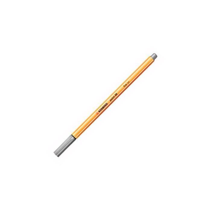 Stabilo Rotulador Point 88 Gris - Caja de 10 Unidades