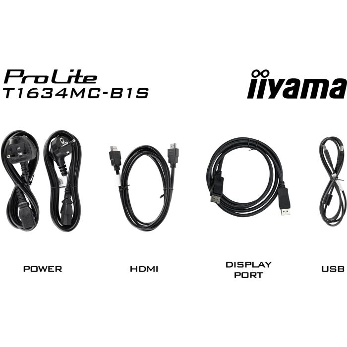 IIYAMA T1634MC-B1S Monitor Táctil 15.6" Full HD IPS (1920x1080) HDMI DisplayPort VGA 9
