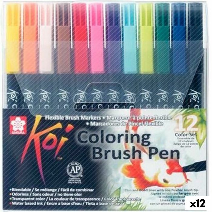 Set de Rotuladores Talens Sakura KOI Multicolor 12 Piezas (12 Unidades) 0 Set de Rotuladores Talens Sakura KOI Multicolor 12 Piezas (12 Unidades) 0