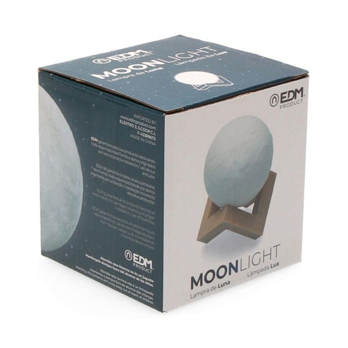 Lampara luna led calida/fria recargable ø8cm 3 Lampara luna led calida/fria recargable ø8cm 3
