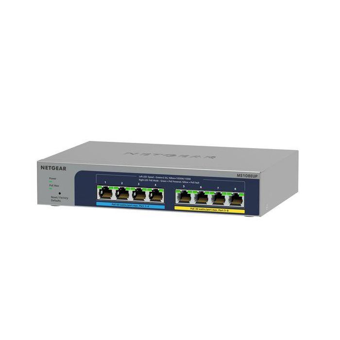 NETGEAR MS108EUP Switch Gestionado 8 Puertos Multi-Gigabit 2.5G Ultra60 PoE++ Ethernet Plus 1