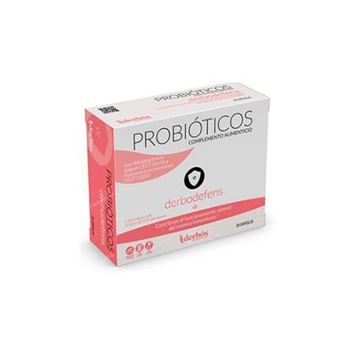 DERBOS Derbodefens Probióticos con Zinc y Vitamina D para Sistema Inmunitario 30 Cápsulas Veganas
