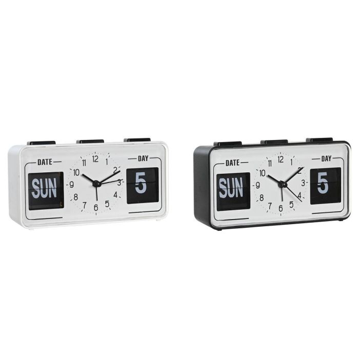 Reloj Despertador Basicos DKD Home Decor Blanco Negro 5 x 9 x 17 cm (2 Unidades) Reloj Despertador Basicos DKD Home Decor Blanco Negro 5 x 9 x 17 cm (2 Unidades)