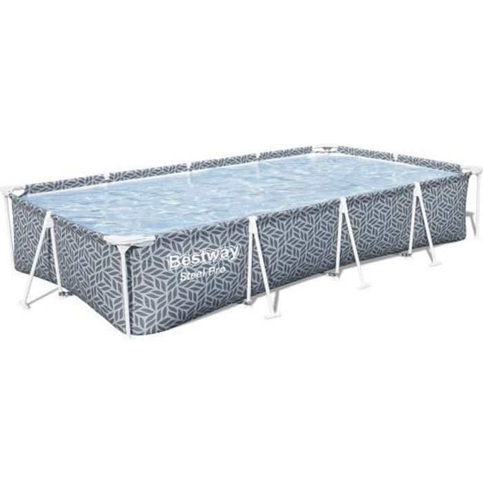 Bestway BES6941607347430 Piscina Elevada Tubular Steel Pro Rectangular con Estructura de Acero 366x201x66 cm Bestway BES6941607347430 Piscina Elevada Tubular Steel Pro Rectangular con Estructura de Acero 366x201x66 cm