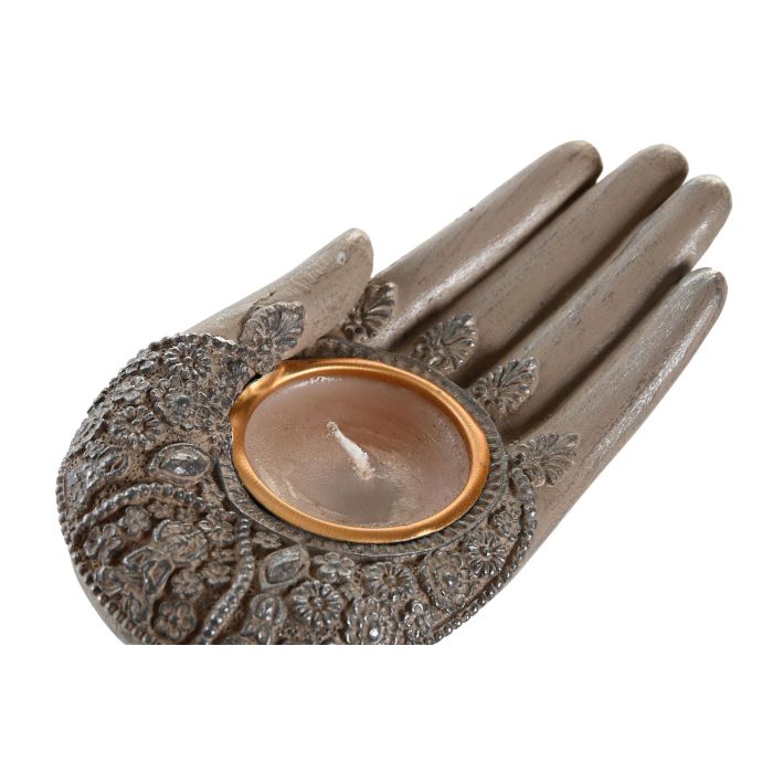 Portavela Oriental DKD Home Decor Marron 7 x 4 x 14 cm (4 Unidades) 1 Portavela Oriental DKD Home Decor Marron 7 x 4 x 14 cm (4 Unidades) 1