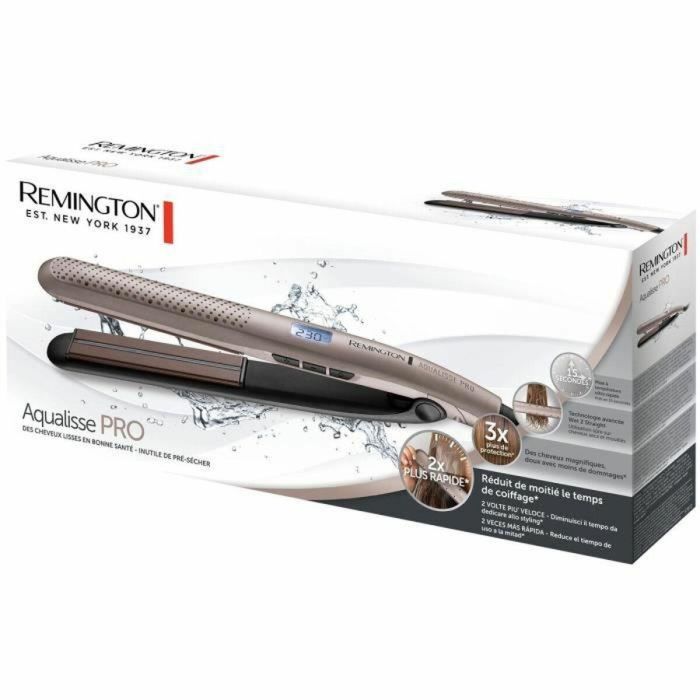 Plancha de pelo REMINGTON S7972 Aqualisse PRO  hasta 230°  10 temperaturas  apagado automático  bolsa de almacenamiento 3