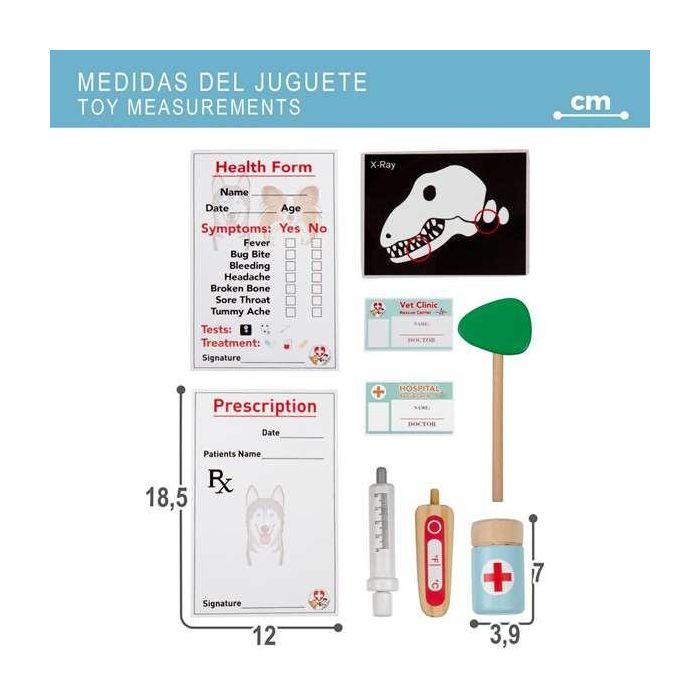Hospital veterinario de madera con 17 piezas 47,5x47,5x75,5 cm 2 Hospital veterinario de madera con 17 piezas 47,5x47,5x75,5 cm 2