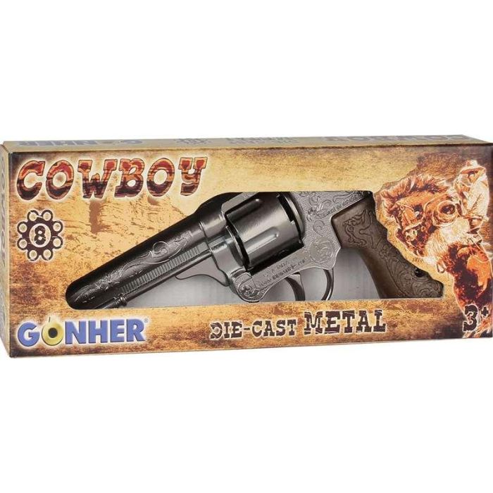 Revolver 8 tiros color plata 22x5x3,5 cm 3 Revolver 8 tiros color plata 22x5x3,5 cm 3