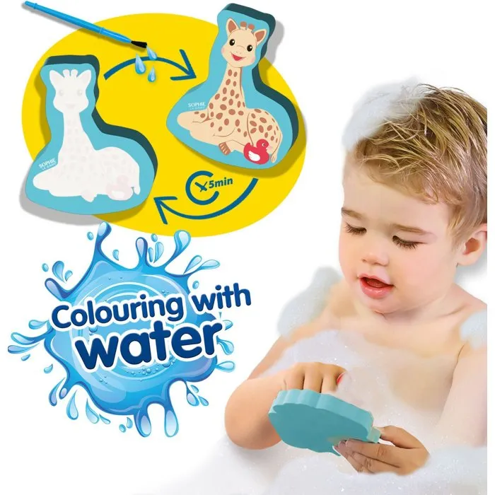 Ses Creative SES8710341144999 Sophie La Girafe - Coloración de Agua en el Baño para Bebés y Niños Pequeños 3