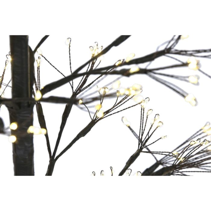 DKD Home Decor Árbol de Navidad Moderno Negro con Luces LED Cálidas Integradas, Estructura Metálica, Decoración Hogar, 150 cm Alto 4