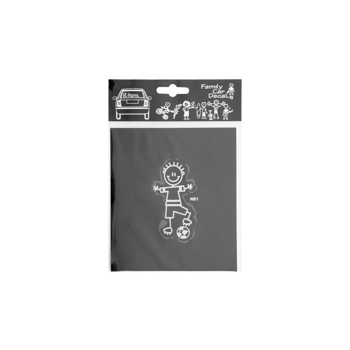Abc ADH06654 Adhesivo Familia Niño Fútbol Decoración Vinilo Ventana Coche 140 Caracteres 1