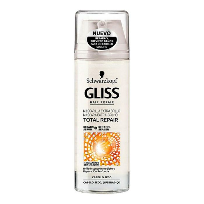 Schwarzkopf Gliss Total Repair Mascarilla Extra-Brillo para Cabello Seco 150 ml