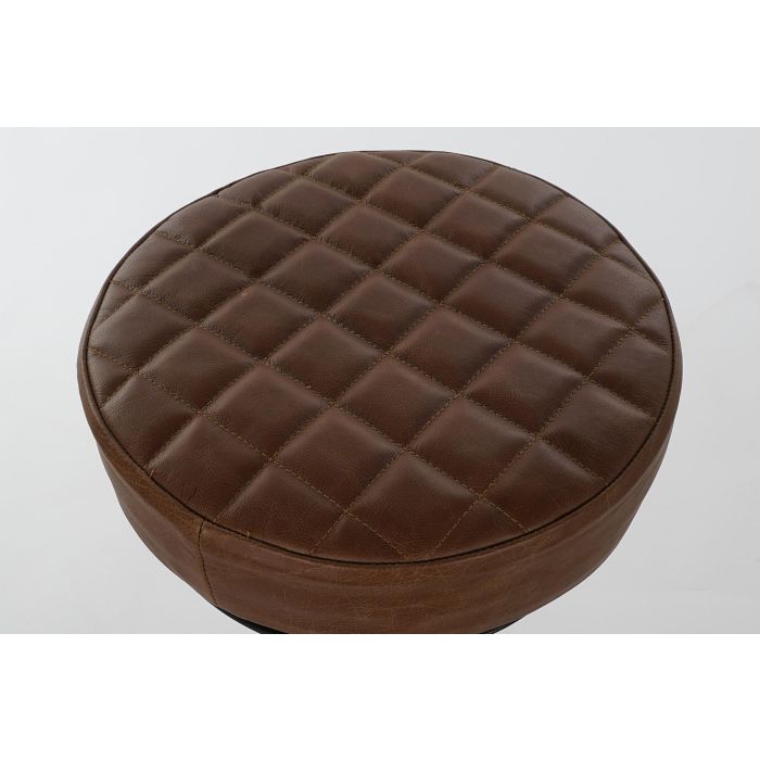 DKD Home Decor Taburete Vintage de Metal y Cuero Marrón Claro Negro, 38x44x82 cm de Alto 1 DKD Home Decor Taburete Vintage de Metal y Cuero Marrón Claro Negro, 38x44x82 cm de Alto 1