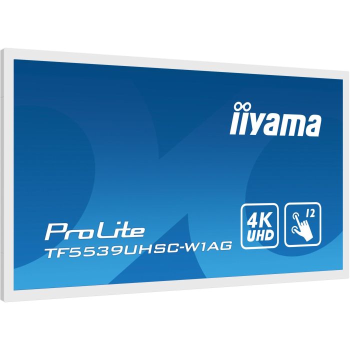 iiyama TF5539UHSC-W1AG Monitor Táctil 55" 4K Ultra HD LED IPS Blanco, HDMI+DP, Multitáctil 15 puntos 14