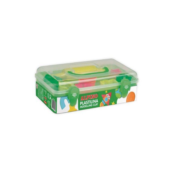 Plastilina Alpino Kit 7 Cols + 7 Herramientas + Rodillo
