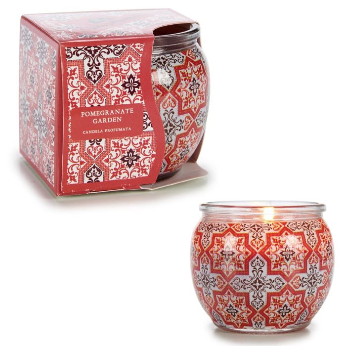 Vela Granada Acorde 7.5x6.3x7.5 cm, rojo, vidrio y cera (12 Unidades) 2