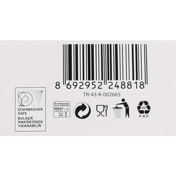 Lav Set 6 Copas Vino/Agua 450 cc Colección Ella Dimensiones 9 cm ancho x 22 cm alto x 7 cm largo (4 Cajas)