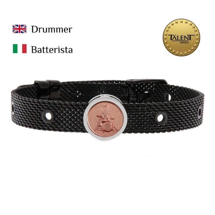 Pulsera Unisex Drummer Talent Jewels TJA-4-01-02-2-235 Negro 1
