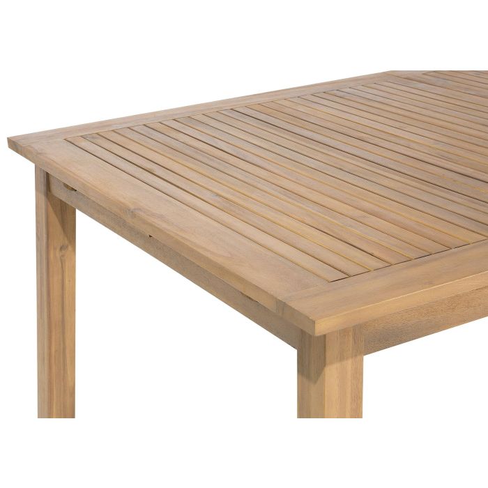 DKD Home Decor Mesa de Comedor para Terraza y Jardín de Teca Extensible, Color Marrón, 100 x 75 x 180 cm (Extensible a 240 cm)