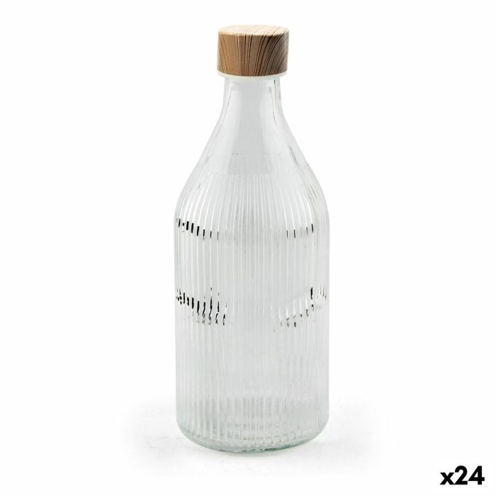 Botella de Cristal La Mediterránea Metal Vidrio 1 L (24 Unidades) Botella de Cristal La Mediterránea Metal Vidrio 1 L (24 Unidades)