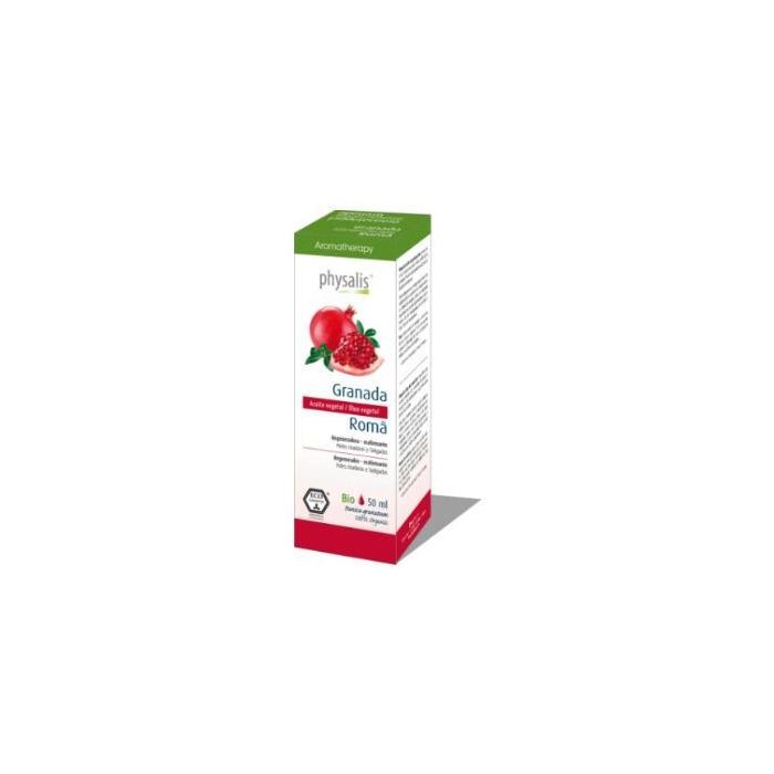 PHYSALIS Aceite de Granada Bio 50ml - Antienvejecimiento, Regenerador y Reafirmante para Piel