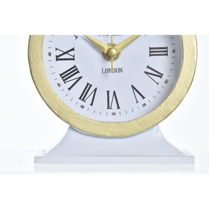 DKD Home Decor Reloj Sobremesa Negro Blanco Hierro Cristal 2 Unidades 6 x 13 x 12 cm 2