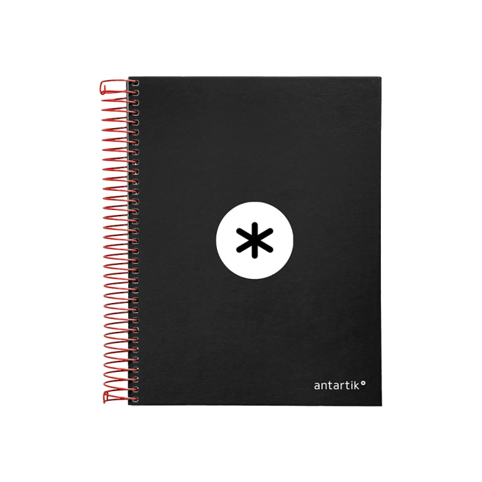 Antartik Cuaderno espiral A5 micro tapa forrada 120 hojas 90 gr horizontal negro 1 Antartik Cuaderno espiral A5 micro tapa forrada 120 hojas 90 gr horizontal negro 1