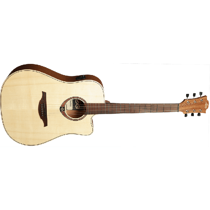 Guitarra Acústica Lâg Dreadnought Cutaway Tramontane 70 A/C - Natural 2 Guitarra Acústica Lâg Dreadnought Cutaway Tramontane 70 A/C - Natural 2