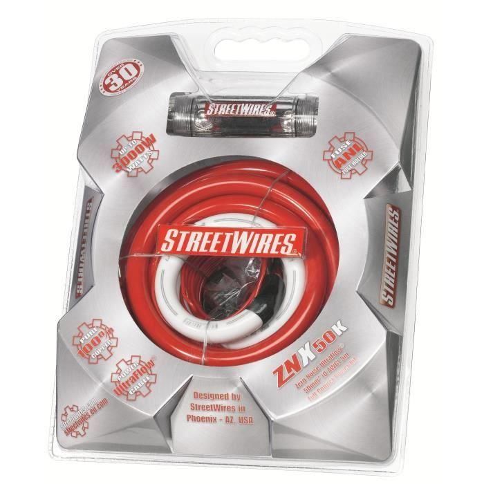 MTX ZNX50K Paquete de Alimentación StreetWires 50mm² 5m hasta 2000W RMS Cable Cobre/Aluminio UltraFlow 1 MTX ZNX50K Paquete de Alimentación StreetWires 50mm² 5m hasta 2000W RMS Cable Cobre/Aluminio UltraFlow 1