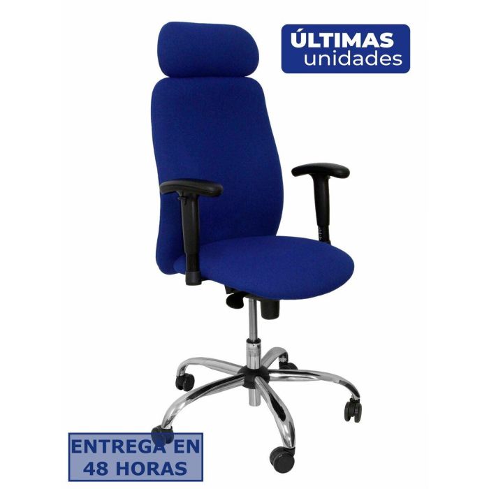 Silla de Oficina con Cabecero Fuente P&C BALI229 Azul 1 Silla de Oficina con Cabecero Fuente P&C BALI229 Azul 1