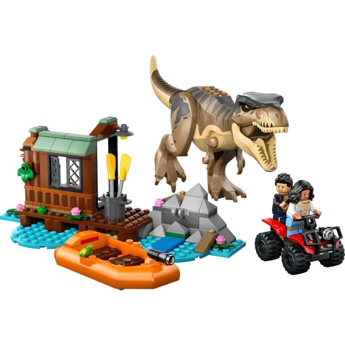 LEGO 76975 Jurassic World El Renacer Set Construcción Huida por el Río y Caza T. rex Articulado con Bote y Minifiguras 1