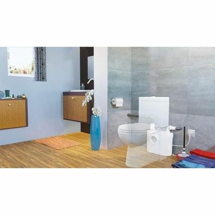 SFA SANIBROYEUR PRO UP Trituradora de inodoro silenciosa 46dB, adaptable WC y lavabo, descarga 22-32mm, 5m vertical 100m horizontal 1
