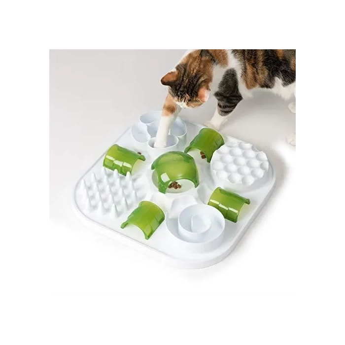 Catit Rompecabezas Interactivo de Alimentación Lenta para Gatos con 6 Actividades Divertidas 2