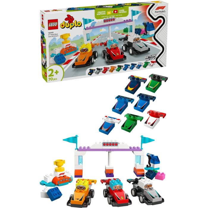 Lego 10445 Duplo Coches de Carreras y Pilotos Equipo F1, Set de Construcción con Semáforo, Podio y Coches Personalizables 8 Lego 10445 Duplo Coches de Carreras y Pilotos Equipo F1, Set de Construcción con Semáforo, Podio y Coches Personalizables 8