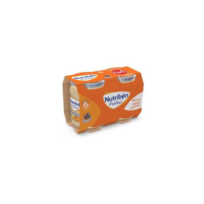 Nutriben Potito Platano Naranja Galleta 2X190Gr
