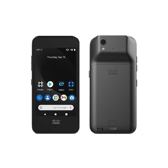 Cisco Teléfono 840 con Batería, 4" Pantalla, 3 GB RAM, 32 GB Almacenamiento, Android 10, Negro