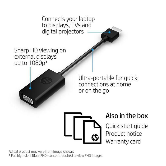 HP HDMI to VGA Adapter 3 HP HDMI to VGA Adapter 3