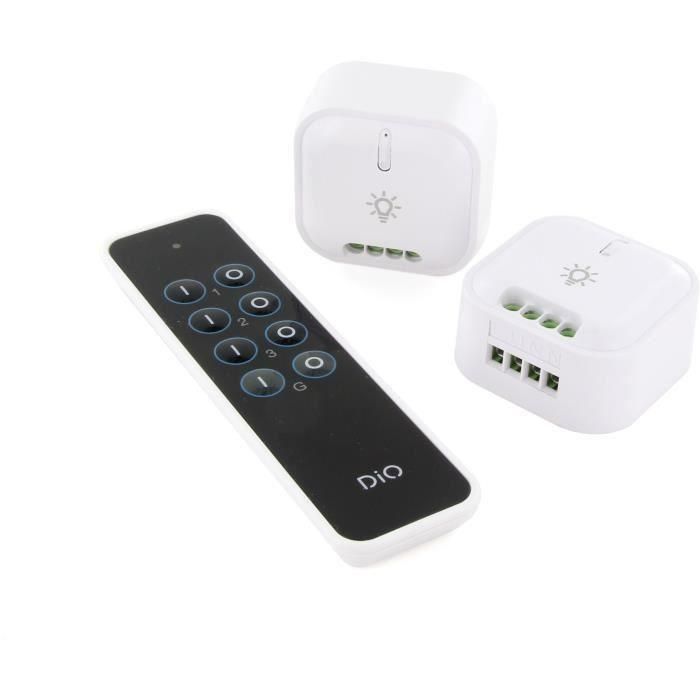 Kit de 2 módulos de iluminación y mando a distancia - DIO CONNECTED HOME - 54856 - 1000W - DiO 1.0 Kit de 2 módulos de iluminación y mando a distancia - DIO CONNECTED HOME - 54856 - 1000W - DiO 1.0