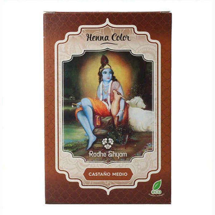 Radhe Shyam Henna en Polvo para Cabello - Castaño Medio 100g - Coloración y Acondicionamiento Natural Radhe Shyam Henna en Polvo para Cabello - Castaño Medio 100g - Coloración y Acondicionamiento Natural