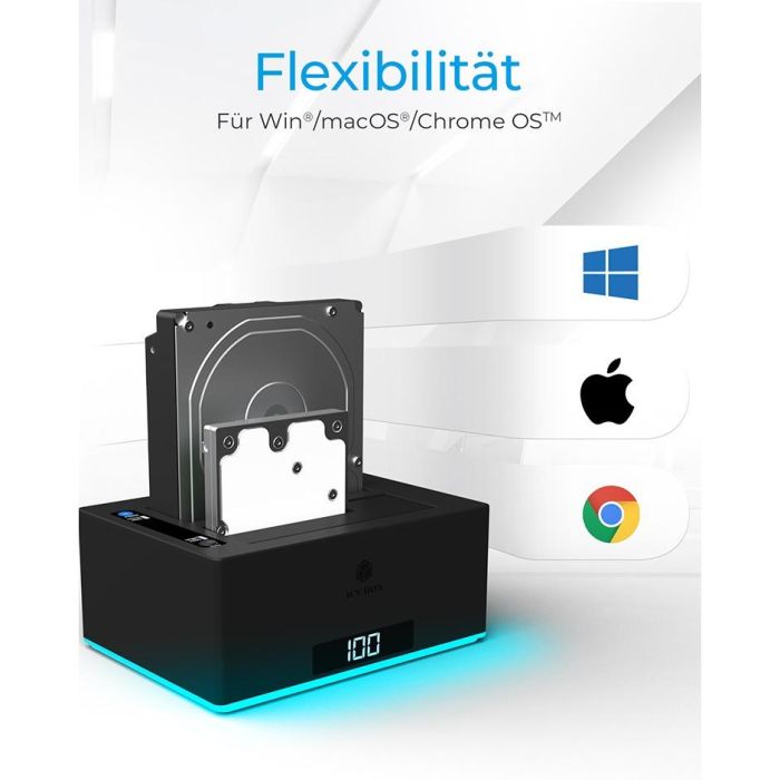 ICY BOX Dockingstation 6.4cm (2.5) & 8.9cm (3.5) SATA - USB 3.0 6 ICY BOX Dockingstation 6.4cm (2.5) & 8.9cm (3.5) SATA - USB 3.0 6