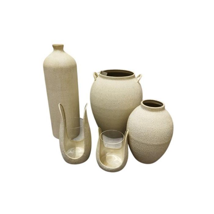 Macetero Scandi DKD Home Decor Beige 50 x 49.5 x 50 cm Set de 2 1