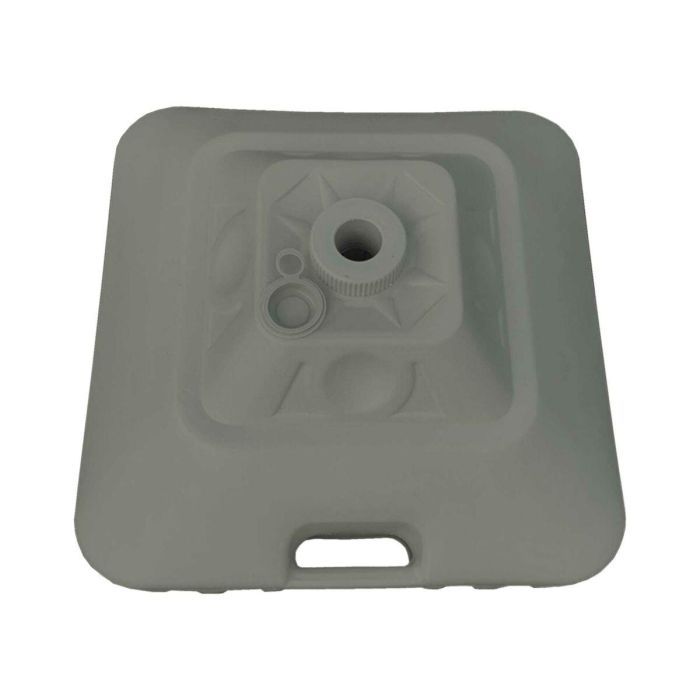 Marbueno Base Sombrilla Cuadrada Plástico 45x45x27 cm 30L Blanco Jardin, Piscina y Terraza 10498