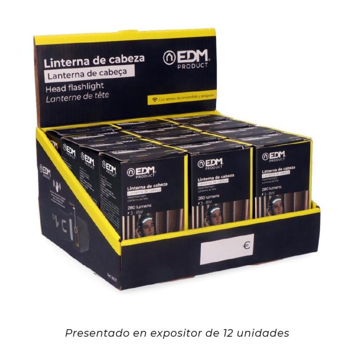 Linterna LED para la Cabeza EDM 36127 Cob + Spot 3 W 8 W 90 Lm 280 lm 4